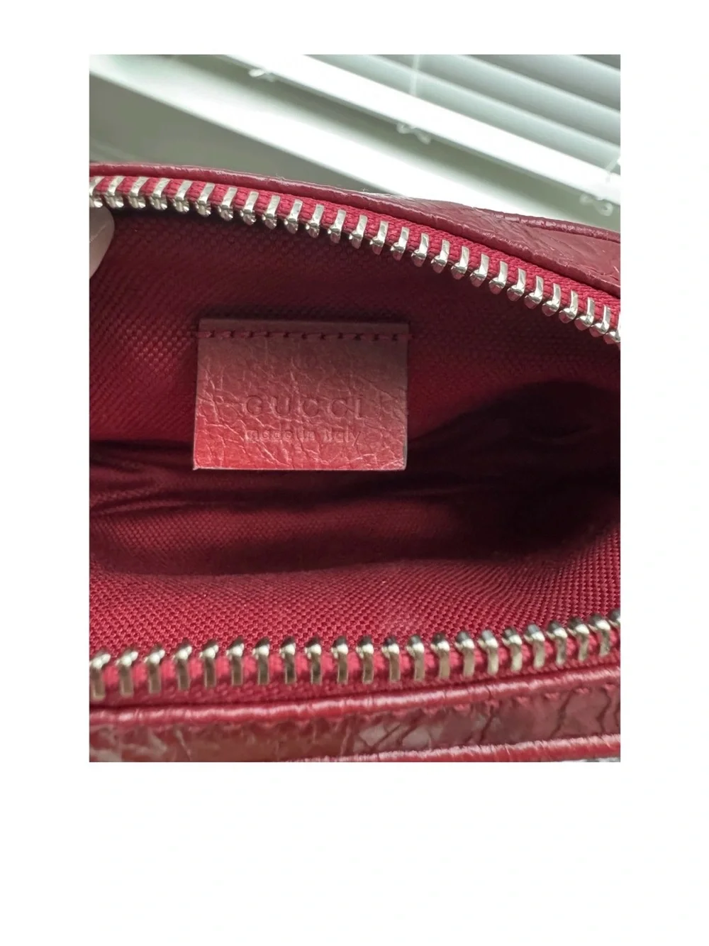 Gucci Morpheus Red Crackle Leather mini belt bag